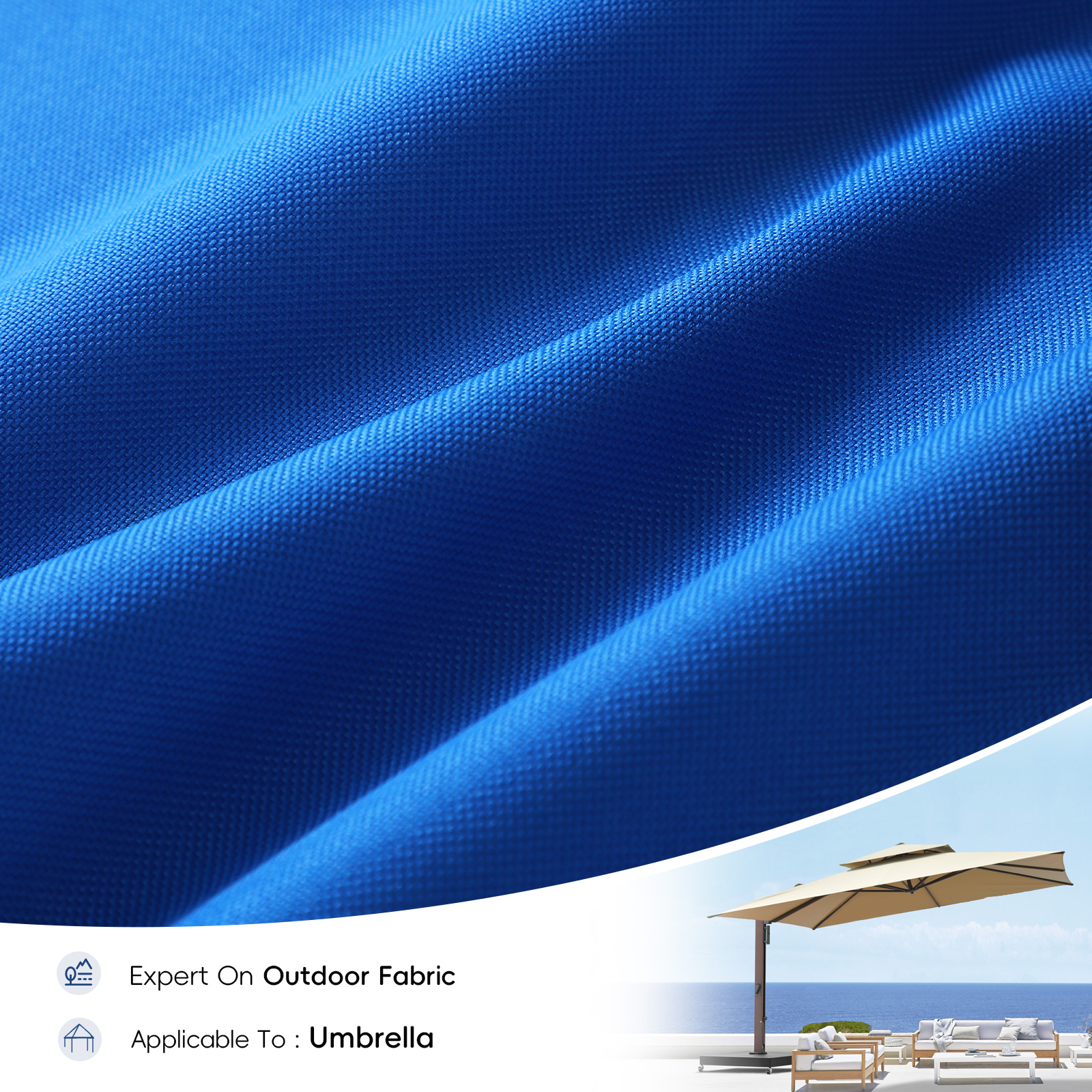 320D PVC Polyester Oxford Umbrella Fabric Blue